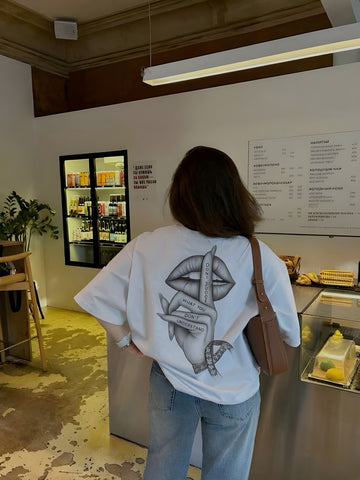 "Don't Judge" Graphic Oversized Tee