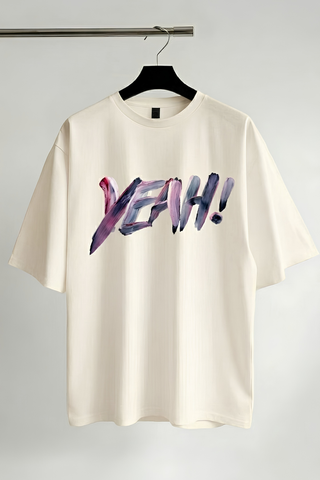 The "YEAH!" Painted Oversized Tee