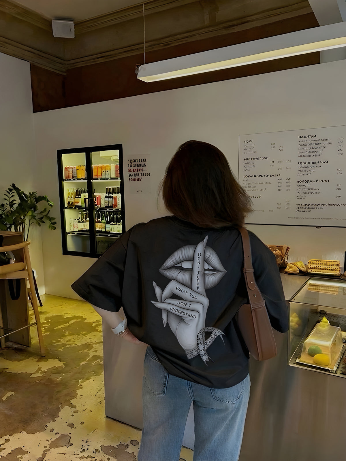 "Don't Judge" Graphic Oversized Tee