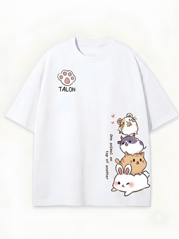 "Stacked Friends" Kawaii Tee