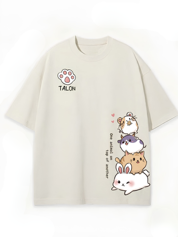 "Stacked Friends" Kawaii Tee